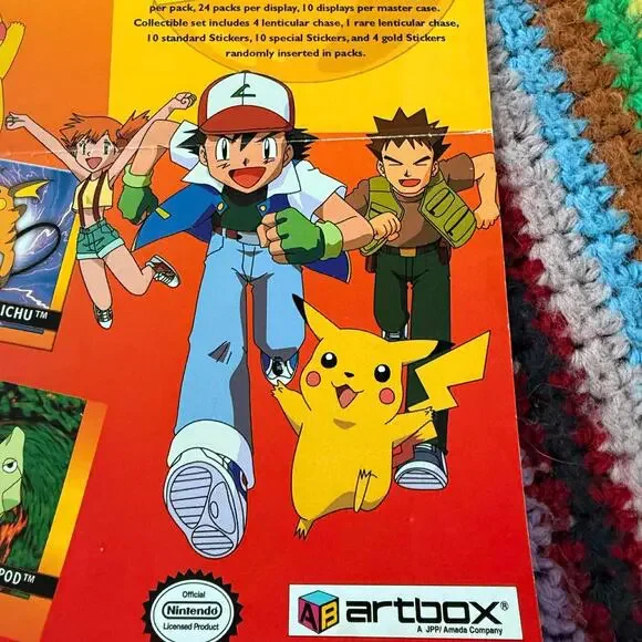 1999 Pokemon Artbox Action Flipz Promo Sales Insert Flyer - Ash Pikachu Rare Ad - Picture 5 of 9